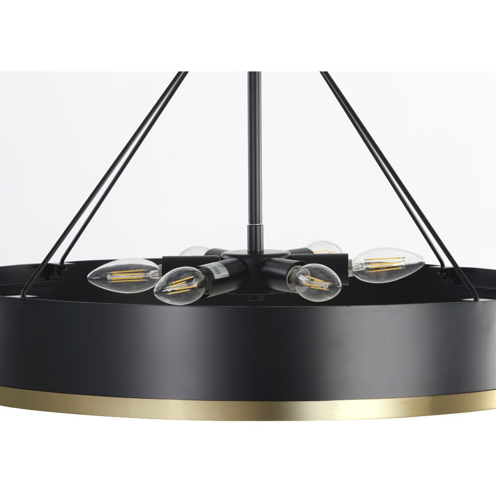 Dudley LED Black / Brass / Black Chandelier Ceiling Light